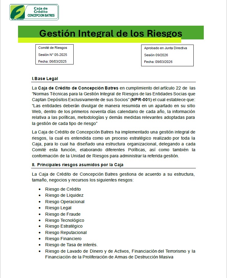 Gestión Integral de Riesgos